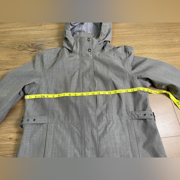 Kirkland Signature Gray Hooded Trench Coat Jacket Waterproof Size Large - Picture 9 of 10